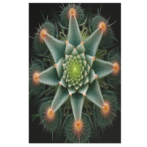 Puzzle Cactus, 1000 Puzzleteile Für Kinder, Holzpuzzles, Geeignet Für Erwachsene Lernspiel, （78×53cm） von PPZYY