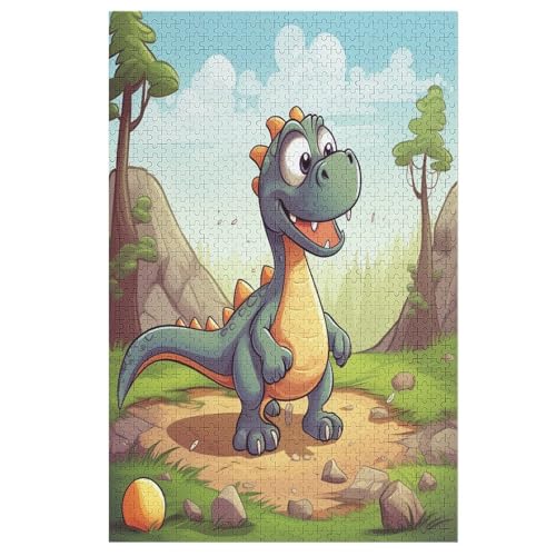 Puzzle Dinosaurier, 1000 Puzzleteile Für Kinder, Holzpuzzles, Geeignet Für Erwachsene Lernspiel, （78×53cm） von PPZYY