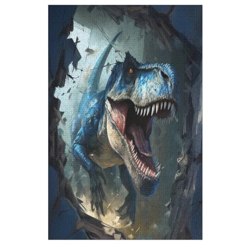 Puzzle Dinosaurier, 1000 Puzzleteile Für Kinder, Holzpuzzles, Geeignet Für Erwachsene Lernspiel, （78×53cm） von PPZYY