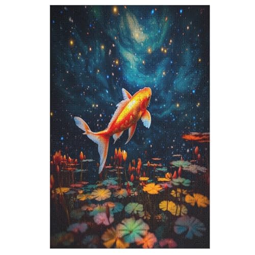Puzzle Fisch, 1000 Puzzleteile Für Kinder, Holzpuzzles, Geeignet Für Erwachsene Lernspiel, （78×53cm） von PPZYY