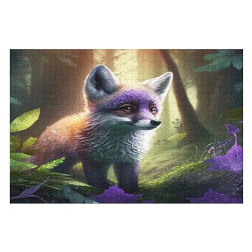 Puzzle Fuchs, 1000 Puzzleteile Für Kinder, Holzpuzzles, Geeignet Für Erwachsene Lernspiel, （75×50cm） von PPZYY