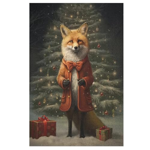 Puzzle Fuchs, 1000 Puzzleteile Für Kinder, Holzpuzzles, Geeignet Für Erwachsene Lernspiel, （78×53cm） von PPZYY