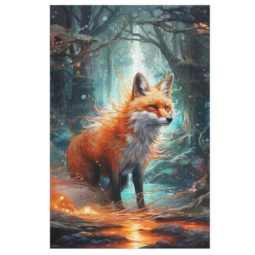Puzzle Fuchs, 1000 Puzzleteile Für Kinder, Holzpuzzles, Geeignet Für Erwachsene Lernspiel, （78×53cm） von PPZYY