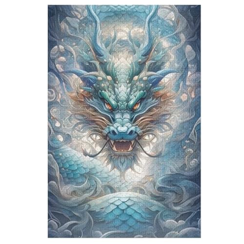 Puzzle Für Kinder, Drache -Puzzle Für Erwachsene, 1000-teiliges Holzpuzzle Für Jugendliche Und Erwachsene, Tolles （78×53cm） von PPZYY