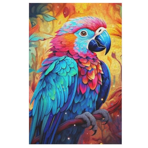 Puzzle Für Kinder, Papagei -Puzzles Für Erwachsene, 1000-teiliges Holzpuzzle Für Jugendliche, Tolles （78×53cm） von PPZYY