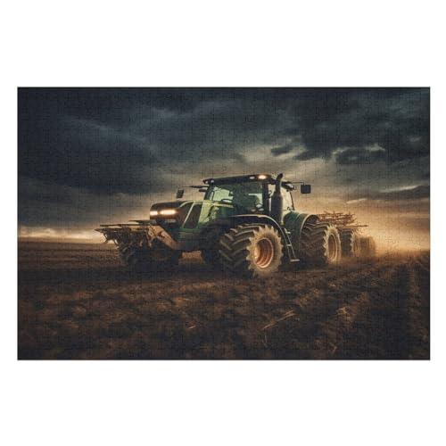 Puzzle Für Kinder, Traktor -Puzzles Für Erwachsene, 1000-teiliges Holzpuzzle Für Jugendliche, Tolles （75×50cm） von PPZYY