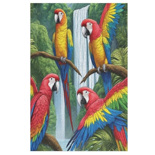 Puzzle Papagei, 1000 Puzzleteile Für Kinder, Holzpuzzles, Geeignet Für Erwachsene Lernspiel, （78×53cm） von PPZYY