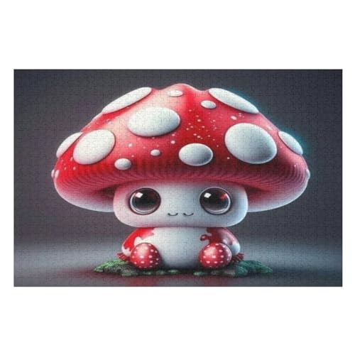 Puzzle Pilz, 1000 Puzzleteile Für Kinder, Holzpuzzles, Geeignet Für Erwachsene Lernspiel, （75×50cm） von PPZYY