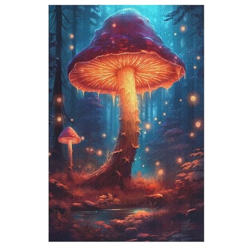 Puzzle Pilz, 1000 Puzzleteile Für Kinder, Holzpuzzles, Geeignet Für Erwachsene Lernspiel, （78×53cm） von PPZYY