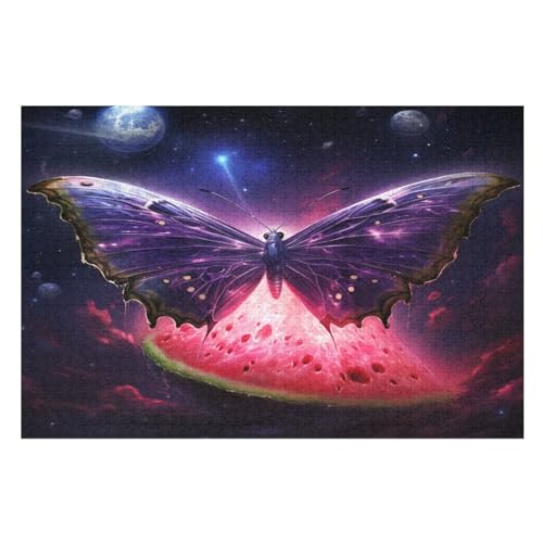 Puzzle Schmetterling, 1000 Puzzleteile Für Kinder, Holzpuzzles, Geeignet Für Erwachsene Lernspiel, （75×50cm） von PPZYY
