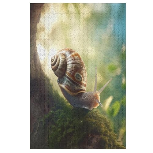 Puzzle Schnecken, 1000 Puzzleteile Für Kinder, Holzpuzzles, Geeignet Für Erwachsene Lernspiel, （78×53cm） von PPZYY
