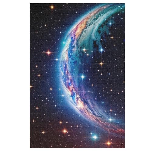 Puzzle Star, 1000 Puzzleteile Für Kinder, Holzpuzzles, Geeignet Für Erwachsene Lernspiel, （78×53cm） von PPZYY
