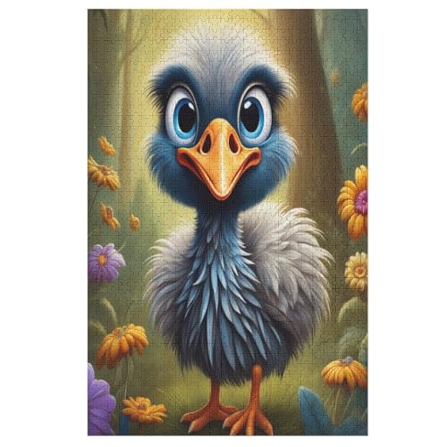 Puzzle Strauß, 1000 Puzzleteile Für Kinder, Holzpuzzles, Geeignet Für Erwachsene Lernspiel, （78×53cm） von PPZYY