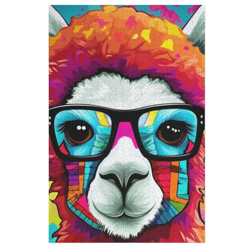 Puzzles Alpaka, 1000 Teile, Puzzle Aus Holz Für Erwachsene Und Kinder Ab 12 Jahren, Lernspielzeug （78×53cm） von PPZYY