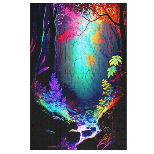 Puzzles Colorful Landschaft, 1000 Teile, Puzzle Aus Holz Für Erwachsene Und Kinder Ab 12 Jahren, Lernspielzeug （78×53cm） von PPZYY