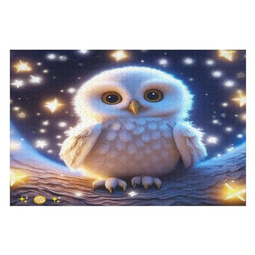 Puzzles Eule, 1000 Teile, Puzzle Aus Holz Für Erwachsene Und Kinder Ab 12 Jahren, Lernspielzeug （75×50cm） von PPZYY