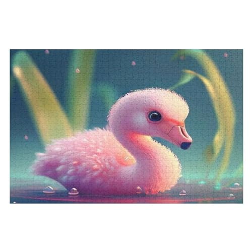 Puzzles Flamingo, 1000 Teile, Puzzle Aus Holz Für Erwachsene Und Kinder Ab 12 Jahren, Lernspielzeug （75×50cm） von PPZYY