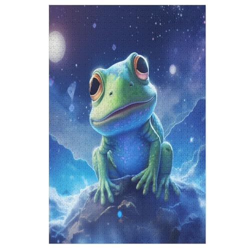 Puzzles Frosch, 1000 Teile, Puzzle Aus Holz Für Erwachsene Und Kinder Ab 12 Jahren, Lernspielzeug （78×53cm） von PPZYY