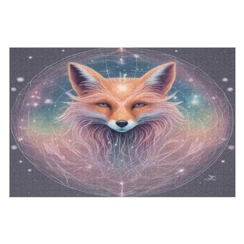 Puzzles Fuchs, 1000 Teile, Puzzle Aus Holz Für Erwachsene Und Kinder Ab 12 Jahren, Lernspielzeug （75×50cm） von PPZYY