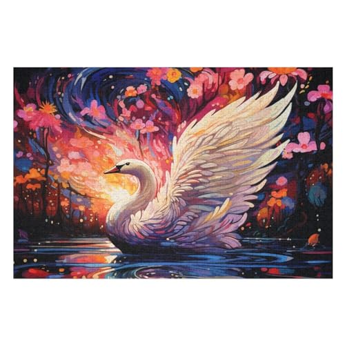 Puzzles Für Erwachsene, 1000 Teile, Biene, Kreative Holzpuzzles, Praktisches Spiel, Familiendekoration （75×50cm） von PPZYY