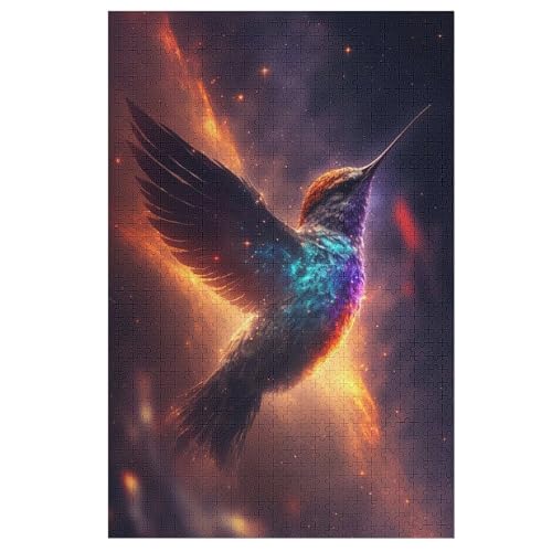 Puzzles Für Erwachsene, 1000 Teile, HummingVogel, Kreative Holzpuzzles, Praktisches Spiel, Familiendekoration （78×53cm） von PPZYY