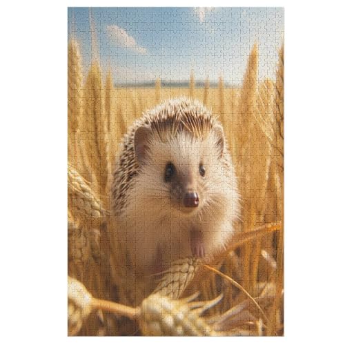 Puzzles Für Erwachsene, 1000 Teile, Igel, Kreative Holzpuzzles, Praktisches Spiel, Familiendekoration （78×53cm） von PPZYY