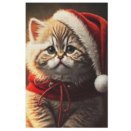 Puzzles Für Erwachsene, 1000 Teile, Katze, Kreative Holzpuzzles, Praktisches Spiel, Familiendekoration （78×53cm） von PPZYY