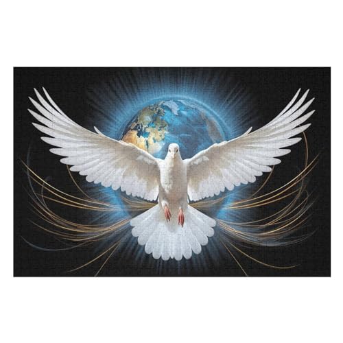 Puzzles Für Erwachsene, 1000 Teile, Möwe, Kreative Holzpuzzles, Praktisches Spiel, Familiendekoration （75×50cm） von PPZYY