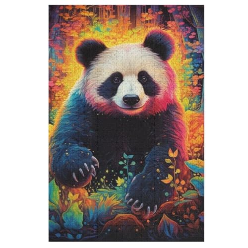 Puzzles Für Erwachsene, 1000 Teile, Panda, Kreative Holzpuzzles, Praktisches Spiel, Familiendekoration （78×53cm） von PPZYY