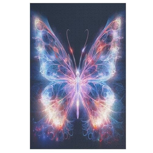 Puzzles Für Erwachsene, 1000 Teile, Schmetterling, Kreative Holzpuzzles, Praktisches Spiel, Familiendekoration （78×53cm） von PPZYY