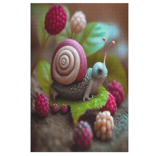 Puzzles Für Erwachsene, 1000 Teile, Schnecken, Kreative Holzpuzzles, Praktisches Spiel, Familiendekoration （78×53cm） von PPZYY