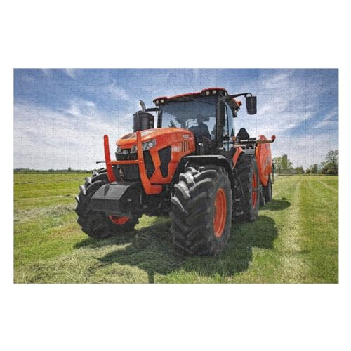 Puzzles Für Erwachsene, 1000 Teile, Traktor, Kreative Holzpuzzles, Praktisches Spiel, Familiendekoration （75×50cm） von PPZYY