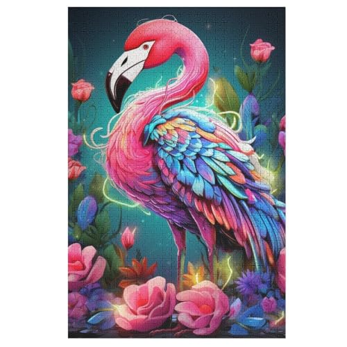 Puzzles Für Erwachsene, Flamingo Puzzle, 1000 Teile, Kreatives, Geistiges Spielzeug, Kinder, Montagespiele （78×53cm） von PPZYY