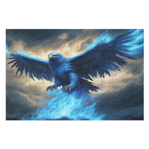 Puzzles Für Erwachsene Adler,1000-teilige Puzzle Für Kinder Ab 12 Jahren, Holzpuzzles Für Die Heimdekoration, （75×50cm） von PPZYY