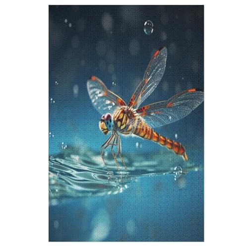 Puzzles Für Erwachsene Libelle,1000-teilige Puzzle Für Kinder Ab 12 Jahren, Holzpuzzles Für Die Heimdekoration, （78×53cm） von PPZYY