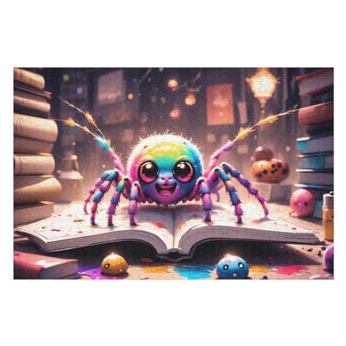 Puzzles Für Erwachsene Spinne,1000-teilige Puzzle Für Kinder Ab 12 Jahren, Holzpuzzles Für Die Heimdekoration, （75×50cm） von PPZYY