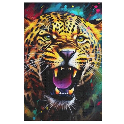 Puzzles Für Erwachsene Tiger,1000-teilige Puzzle Für Kinder Ab 12 Jahren, Holzpuzzles Für Die Heimdekoration, （78×53cm） von PPZYY