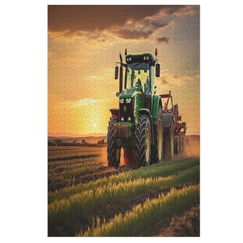 Puzzles Für Erwachsene Traktor,1000-teilige Puzzle Für Kinder Ab 12 Jahren, Holzpuzzles Für Die Heimdekoration, （78×53cm） von PPZYY
