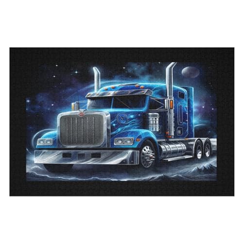 Puzzles Für Erwachsene Und Kinder, LKW-Muster -Puzzle, 1000 Teile, Kreative Holzpuzzles, Geschenke （75×50cm） von PPZYY