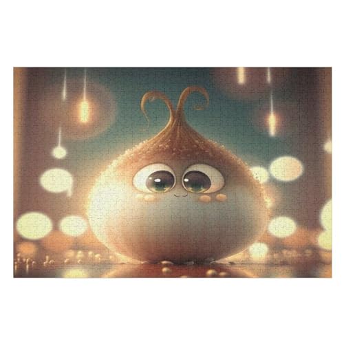 Puzzles Für Erwachsene Zwiebel,1000-teilige Puzzle Für Kinder Ab 12 Jahren, Holzpuzzles Für Die Heimdekoration, （75×50cm） von PPZYY