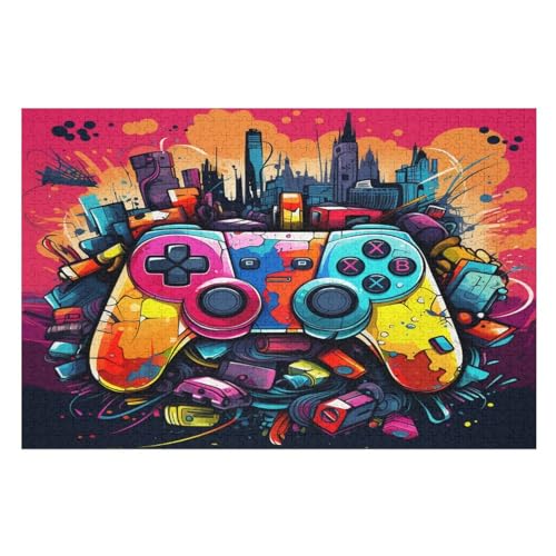 Puzzles Gamecontroller, 1000 Teile, Puzzle Aus Holz Für Erwachsene Und Kinder Ab 12 Jahren, Lernspielzeug （75×50cm） von PPZYY