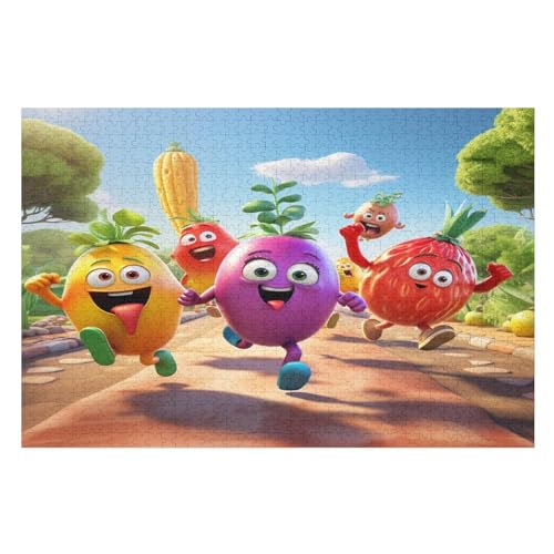 Puzzles Gemüse, 1000 Teile, Puzzle Aus Holz Für Erwachsene Und Kinder Ab 12 Jahren, Lernspielzeug （75×50cm） von PPZYY