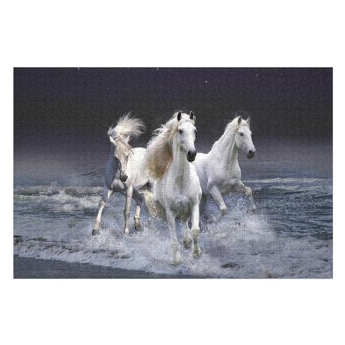 Puzzles Horse, 1000 Teile, Puzzle Aus Holz Für Erwachsene Und Kinder Ab 12 Jahren, Lernspielzeug （75×50cm） von PPZYY
