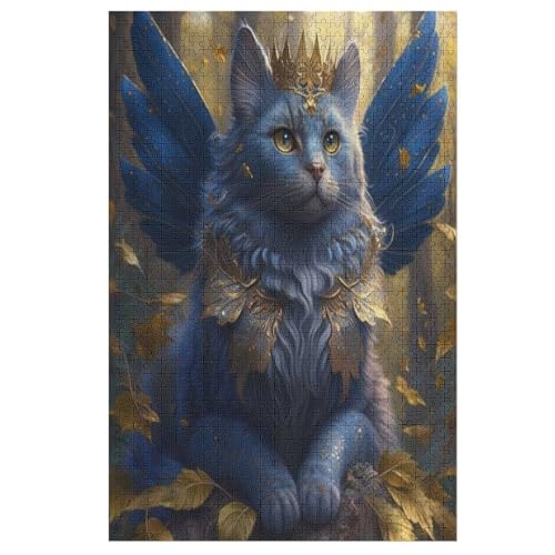 Puzzles Katze, 1000 Teile, Puzzle Aus Holz Für Erwachsene Und Kinder Ab 12 Jahren, Lernspielzeug （78×53cm） von PPZYY