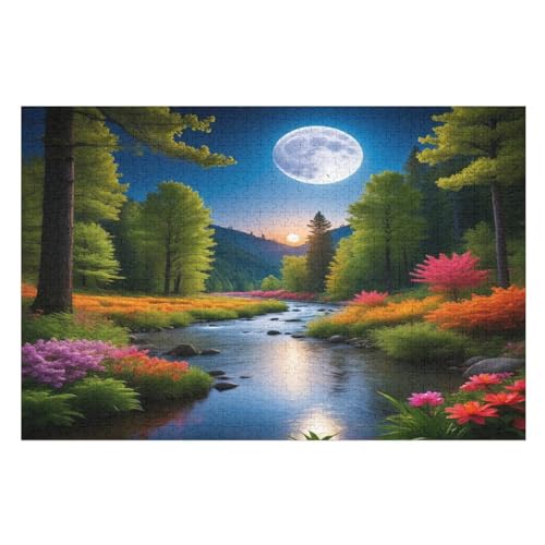 Puzzles Landschaft, 1000 Teile, Puzzle Aus Holz Für Erwachsene Und Kinder Ab 12 Jahren, Lernspielzeug （75×50cm） von PPZYY