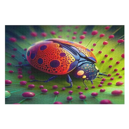 Puzzles Marienkäfer, 1000 Teile, Puzzle Aus Holz Für Erwachsene Und Kinder Ab 12 Jahren, Lernspielzeug （75×50cm） von PPZYY