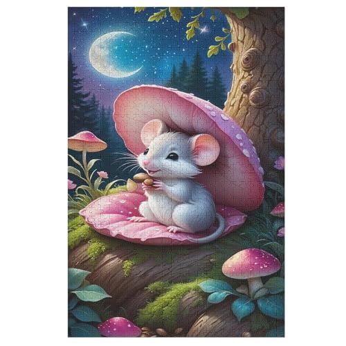 Puzzles Maus, 1000 Teile, Puzzle Aus Holz Für Erwachsene Und Kinder Ab 12 Jahren, Lernspielzeug （78×53cm） von PPZYY