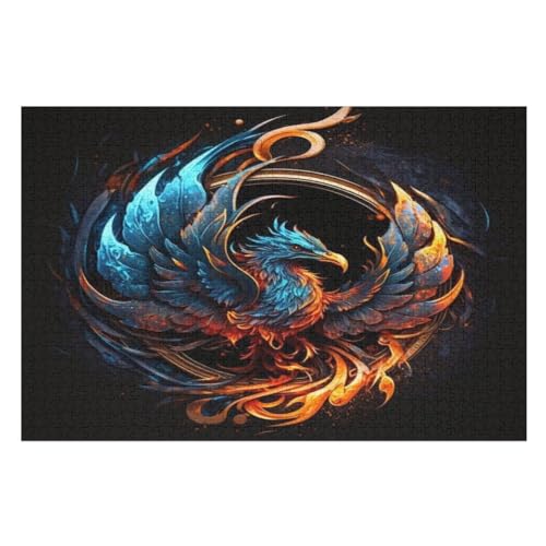 Puzzles Phönix, 1000 Teile, Puzzle Aus Holz Für Erwachsene Und Kinder Ab 12 Jahren, Lernspielzeug （75×50cm） von PPZYY