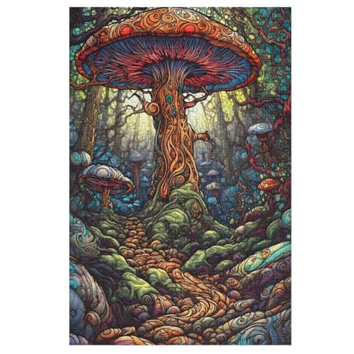 Puzzles Pilz, 1000 Teile, Puzzle Aus Holz Für Erwachsene Und Kinder Ab 12 Jahren, Lernspielzeug （78×53cm） von PPZYY