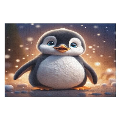 Puzzles Pinguin, 1000 Teile, Puzzle Aus Holz Für Erwachsene Und Kinder Ab 12 Jahren, Lernspielzeug （75×50cm） von PPZYY